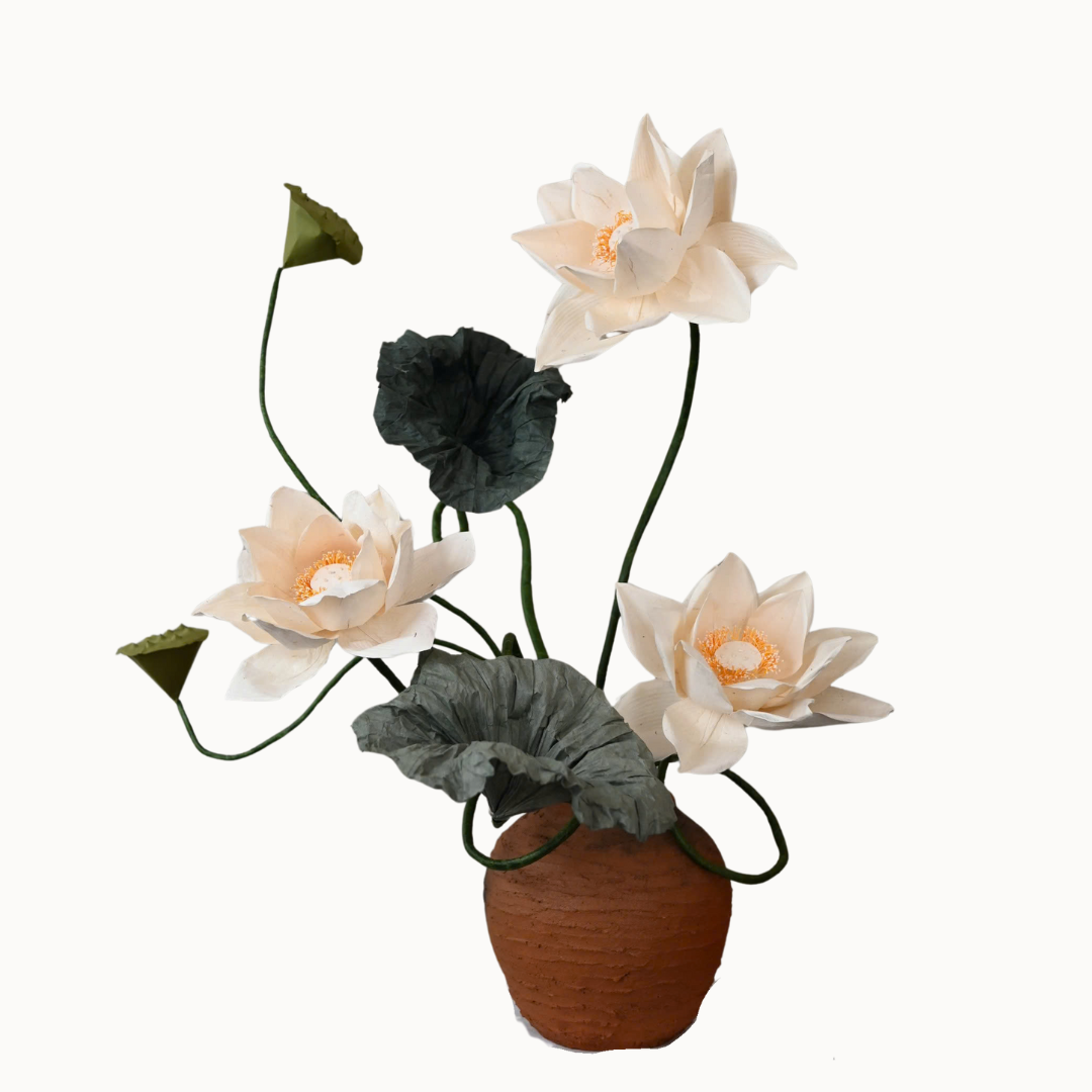 Hoa Sen Giấy Dướng Thủ Công