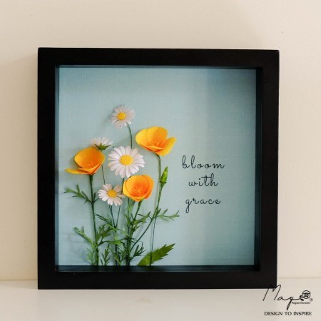 Tranh hoa Poppy size 25x25cm